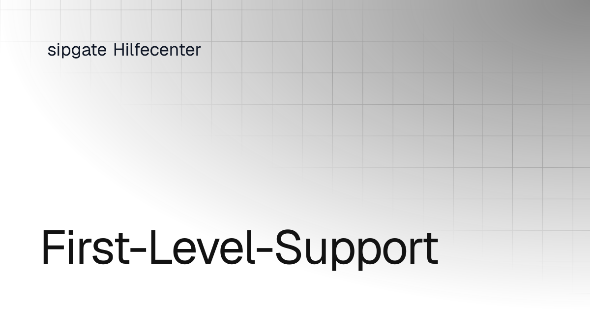 First-Level-Support | AI Agents | sipgate Hilfecenter